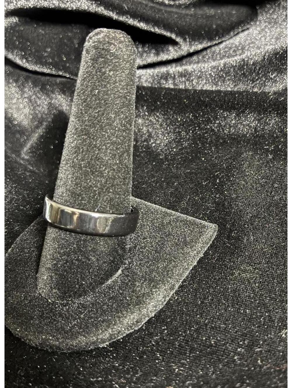 Polished Black Hematite Band Ring – Size 11